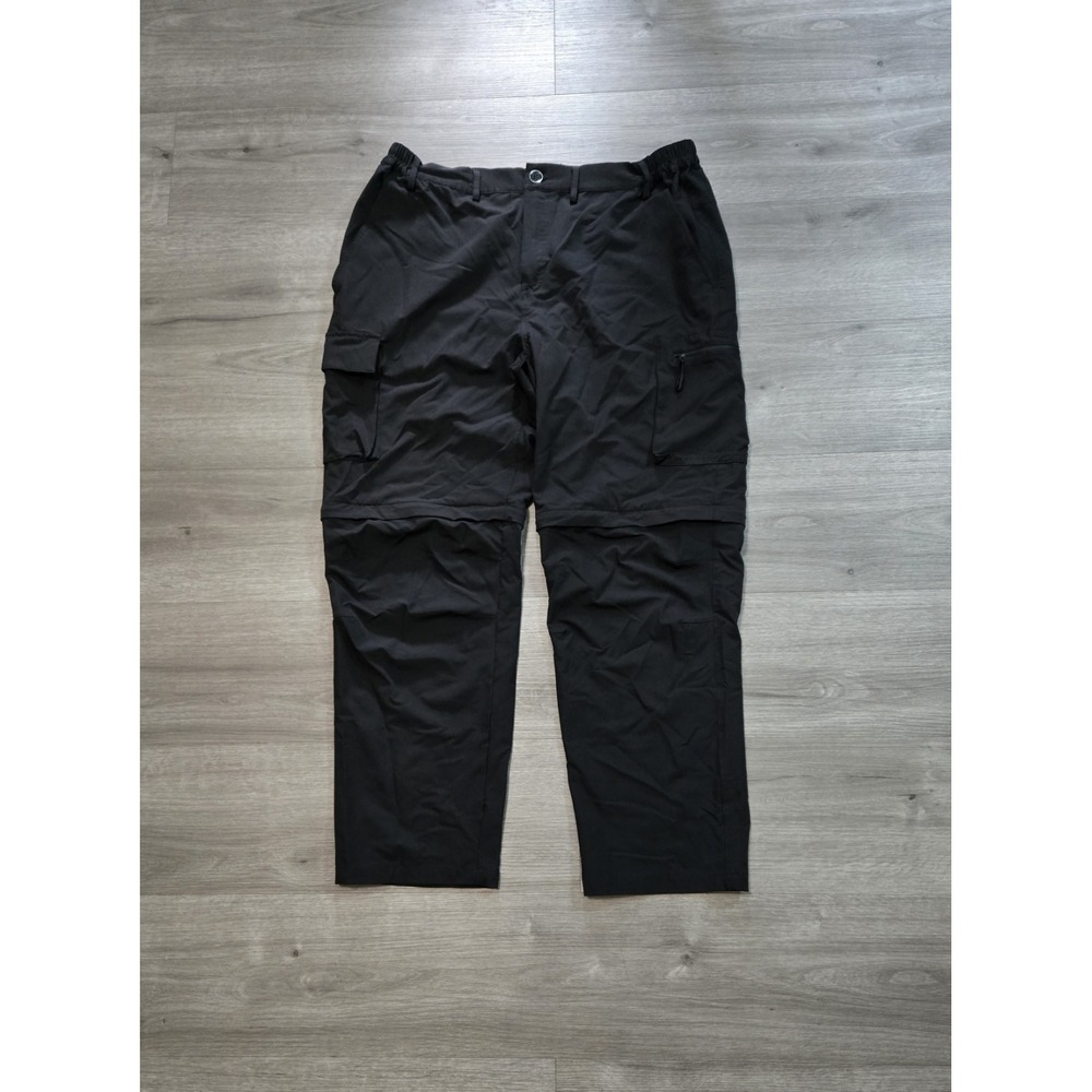 Gash Hao Men's 38x30 Black Convertible Cargo Pants Nylon Lightweight Hiking